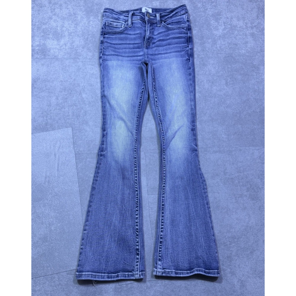 BKE Youth Jeans Size 14R (24x29) Slim Fit Bootcut Stretch Denim Light Wash